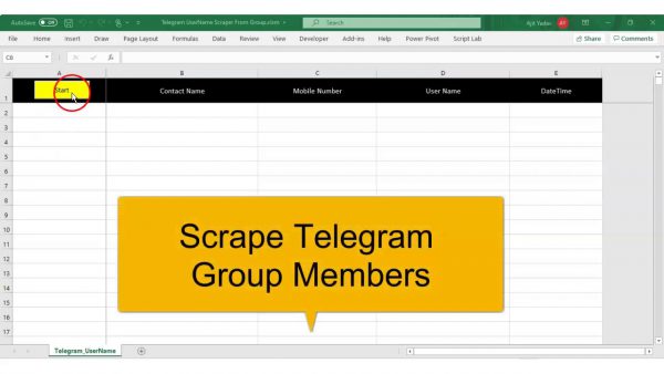 Scrape or export telegram group members Name Username Mobile in scaled | AdsMember