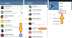 how to Delete Telegram Contacts By iPhone?