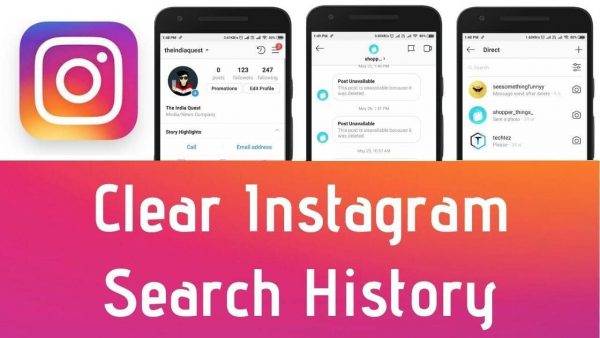What is search history on instagram?