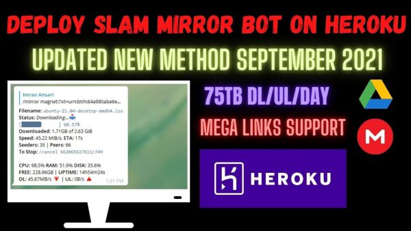 Deploy Slam Mirror Bot for FREE in HEROKU Updated New scaled | AdsMember