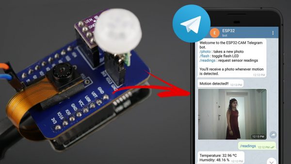 ESP32 CAM with Telegram Take Photos Control Outputs Sensor Readings and scaled | AdsMember