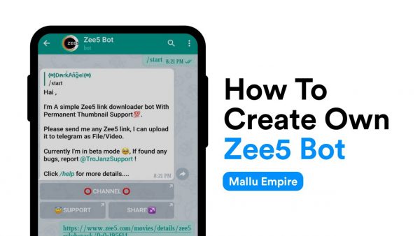 How to Create Telegram Own Zee5 Download Bot Malayalam scaled | AdsMember