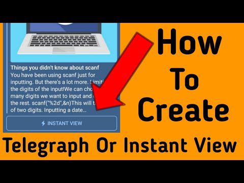 How to Create Telegraph Or Instant View On telegram by | AdsMember