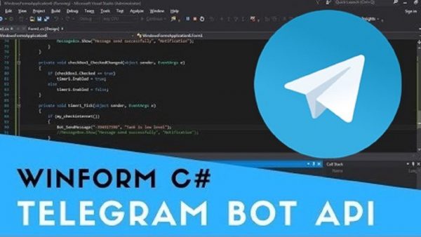 SOURCE CODE Telegram Bot auto send text message C Winform scaled | AdsMember