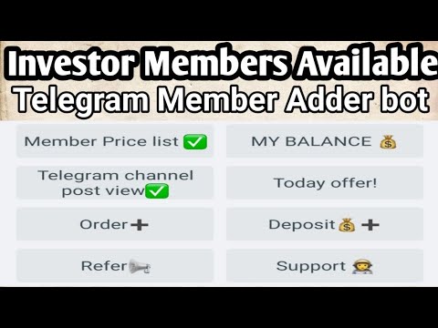 Telegram Real legit and active investor member How to add | AdsMember