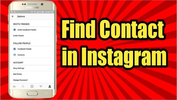 how to find instagram contacts?