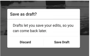 how delete instagram draft file?