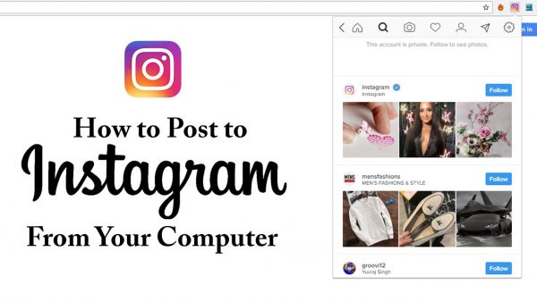 how to post on instagramfrom pc?