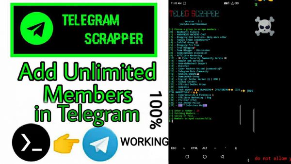 telegram member adding using termux in android telegram member scaled | AdsMember