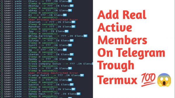 Add Unlimited Member on Telegram Through Termux 2022 Telegram scaled | AdsMember