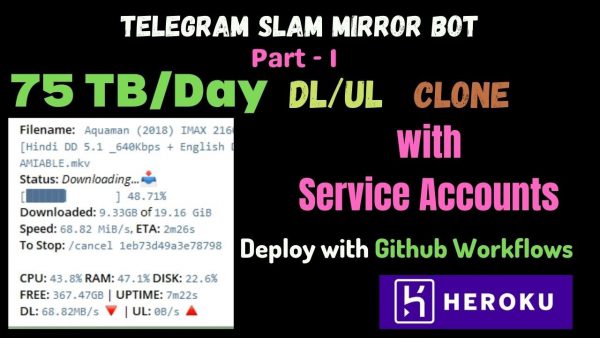 Deploy Telegram Slam Mirror Bot in HEROKU for FREE With scaled | AdsMember