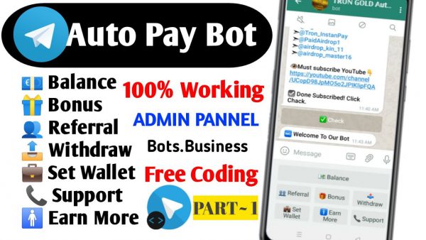 How To Create TRX Instantly pay bot Make Telegram scaled | AdsMember