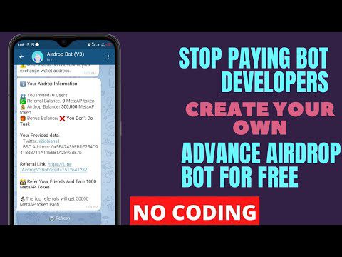 How to create advance airdrop Bot with admin panel using | AdsMember