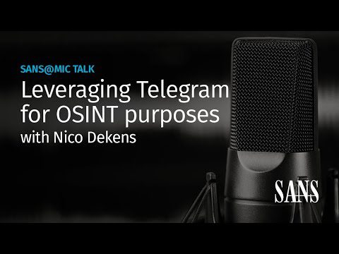 Leveraging Telegram for OSINT purposes SANS@MIC Talk adsmember | AdsMember