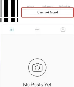 Why do I face user not found on Instagram? 